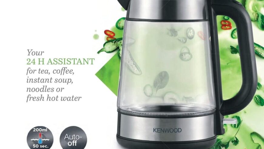 Kenwood 1.7L Glass Kettle Cordless Electric Kettle