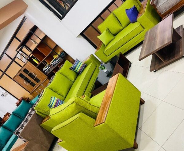 Green 6 seater sofa