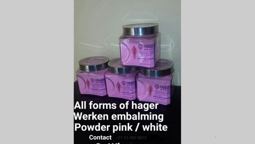 Pink hot embalming powder in Zambia+27 63 480 9853