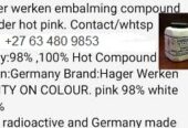 HAGER WERKEN EMBALMING POWDER TANZANIA+27 63 480 9853