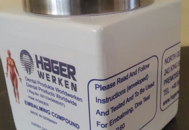 HAGER WERKEN EMBALMING POWDER TANZANIA+27 63 480 9853